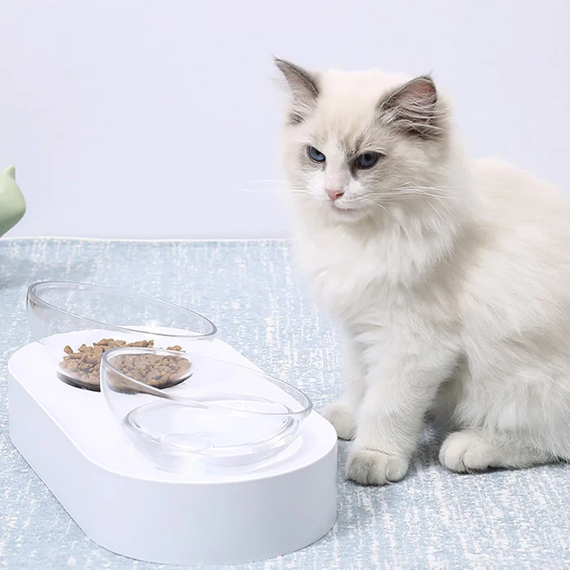 Миска для кошек с одним двойным портом, кормушка для воды, дозатор для воды для кошек и собак