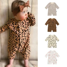 Newborn Kids Children Bodysuits Spring and Autumn Long Sleeve Cotton Printed Rompers for Girls Boys