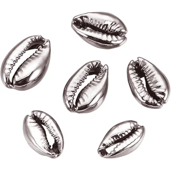 

50 Pcs Shell Beads Bracelet Necklace Handmade Natural Craft Accessories Jewelry Making Electroplated DIY Decorative Gifts