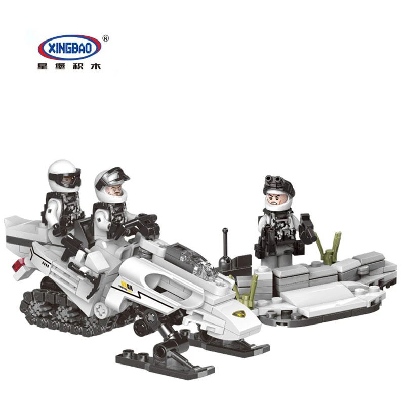 

Xingbao 06009 Building Blocks Toys Vehicle Snowfield Motorcycle Crossing the Battlefield Block Kit Children Boys Gifts