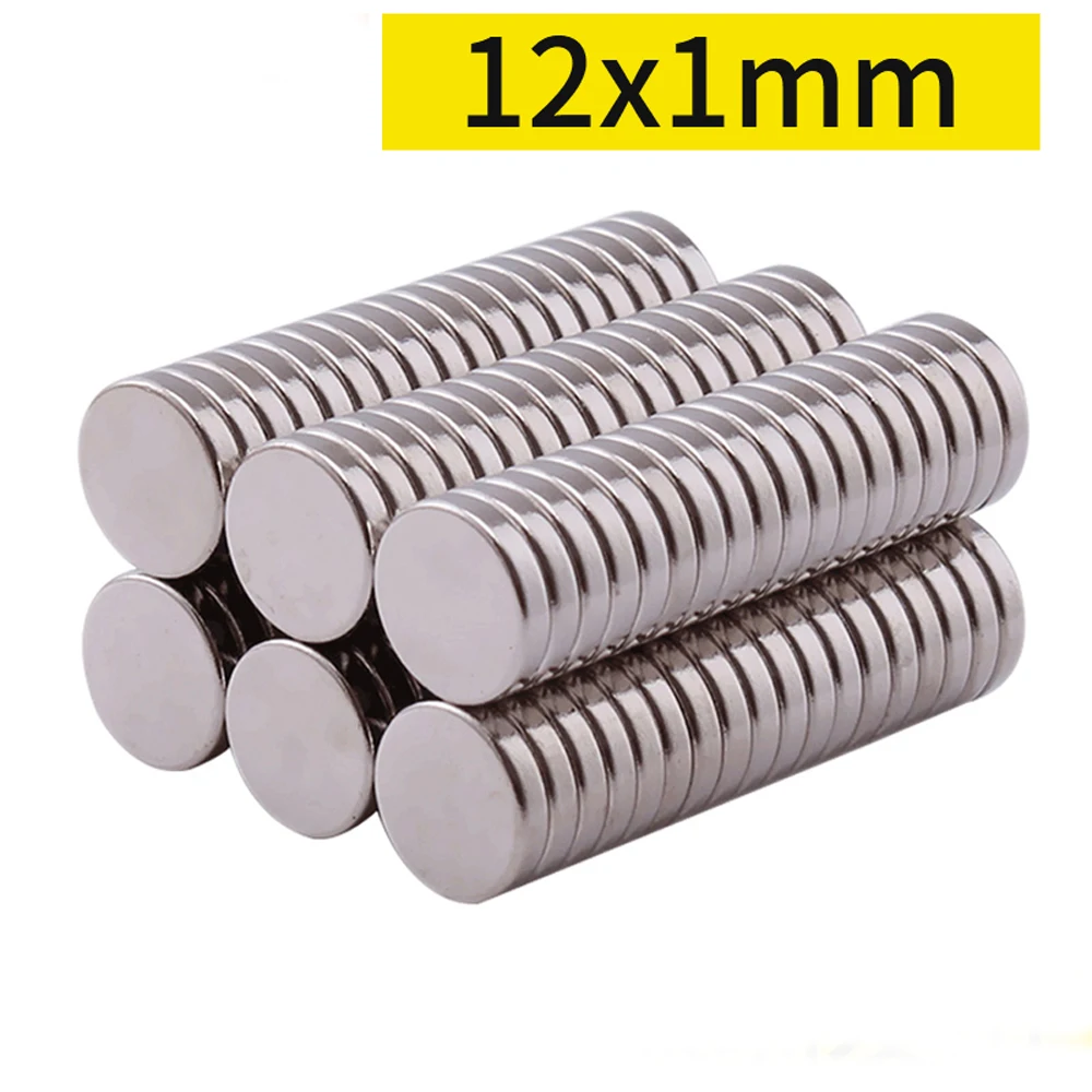 

10/20/50/100pcs Neodymium Magnets 12mm x 1mm Round Rare Earth Ring Disk Strong Craft Magnets N35