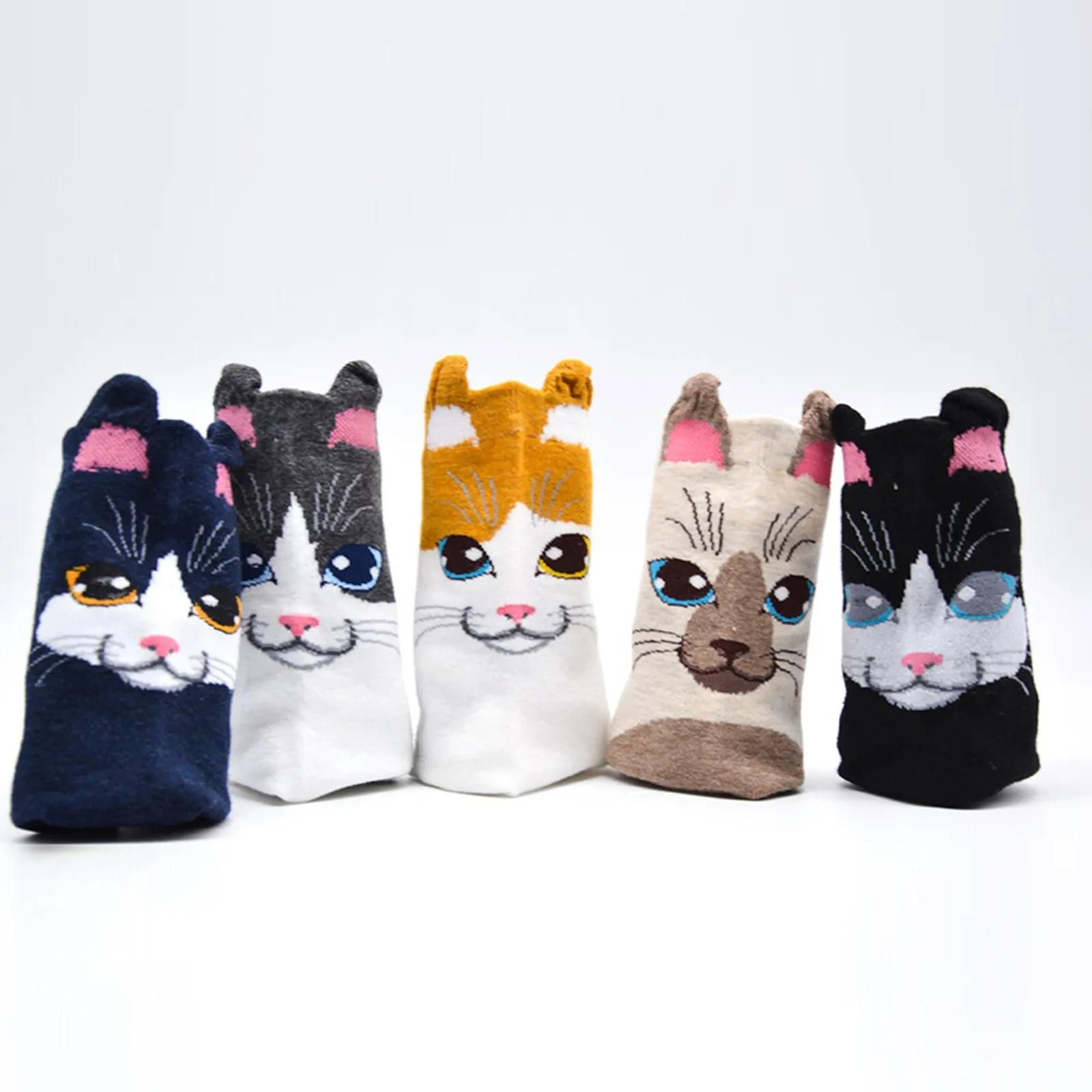 

Women Casual Animal Print Cotton Pattern Lady Socks Tube Comfortable Socks Skarpetki Damskie Calcetines Christmas Gift