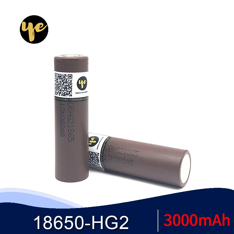 2 шт. INR18650 HG2 аккумуляторная батарея 3000 мАч Li-Ion hg2 18650 3 6 В разрядка 20A