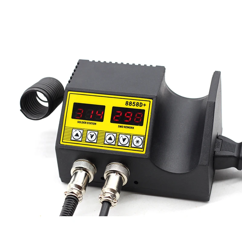Yarboly 8858D двойная цифровая паяльная станция 2 в 1 SMD горячего воздуха устройство для