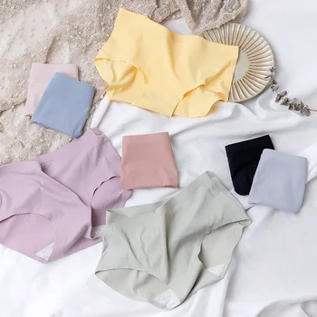 

2020 Hot sale Jam girls gentle ultra-thin panties quick-drying seamless ice Briefs women's cotton breathable shorts