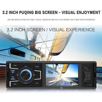 

2020 New Hot SWM-S1 3.2 Inch Car BT MP5 Player Card U Disk FM Radio MP3 AUX Player Rear View Function FM USB Interface #Ger