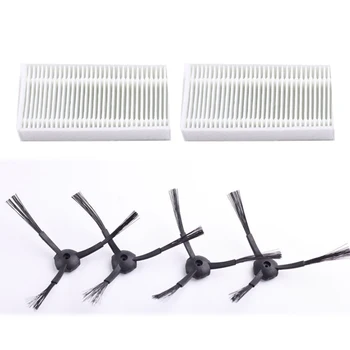

2*Filter 4*Side Brush Kit For Liectroux Q7000 Q8000 Vacuum Cleaner Accessories Filters Side Brushes Replacement