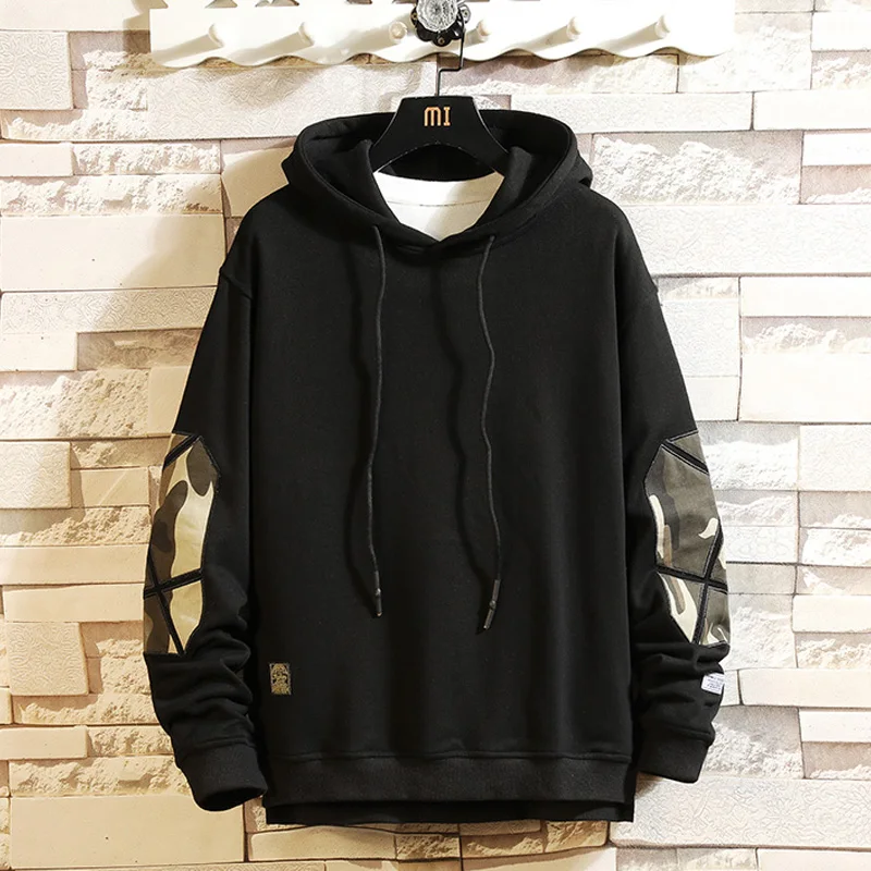 

CYXZFTROFL Autumn Winter Loose Men Pullover Sweatshirt Hoodies Fashion Camouflage Embroidery Sweatshirts Plus Size Tracksuits