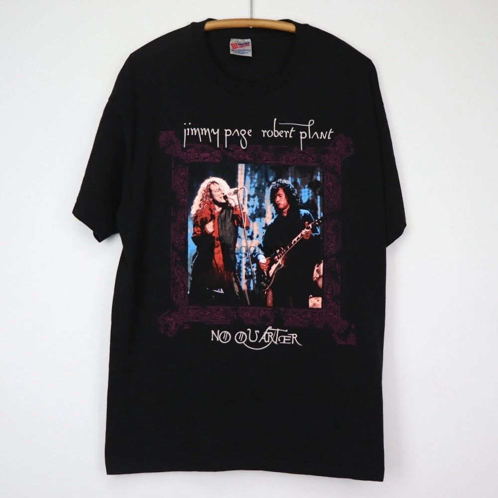 vintage 1995 Jimmy Page Robert Plant No Quarter World Tour Shirt |