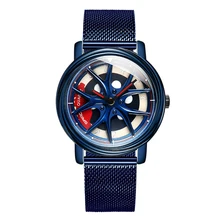 Fashion personality men's watch creative student sports net belt Watch car wheel watch