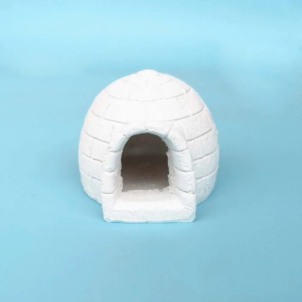 Polar Bear Family Animal Snow House Figurine Ornament Garden Fairy Decor Glass DIY Accessories