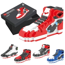Mini blocs de construction pour garçons, chaussures de Sport, basket ball, modèle de baskets, briques de construction à monter soi même, jouets pour enfants, cadeaux à assembler 