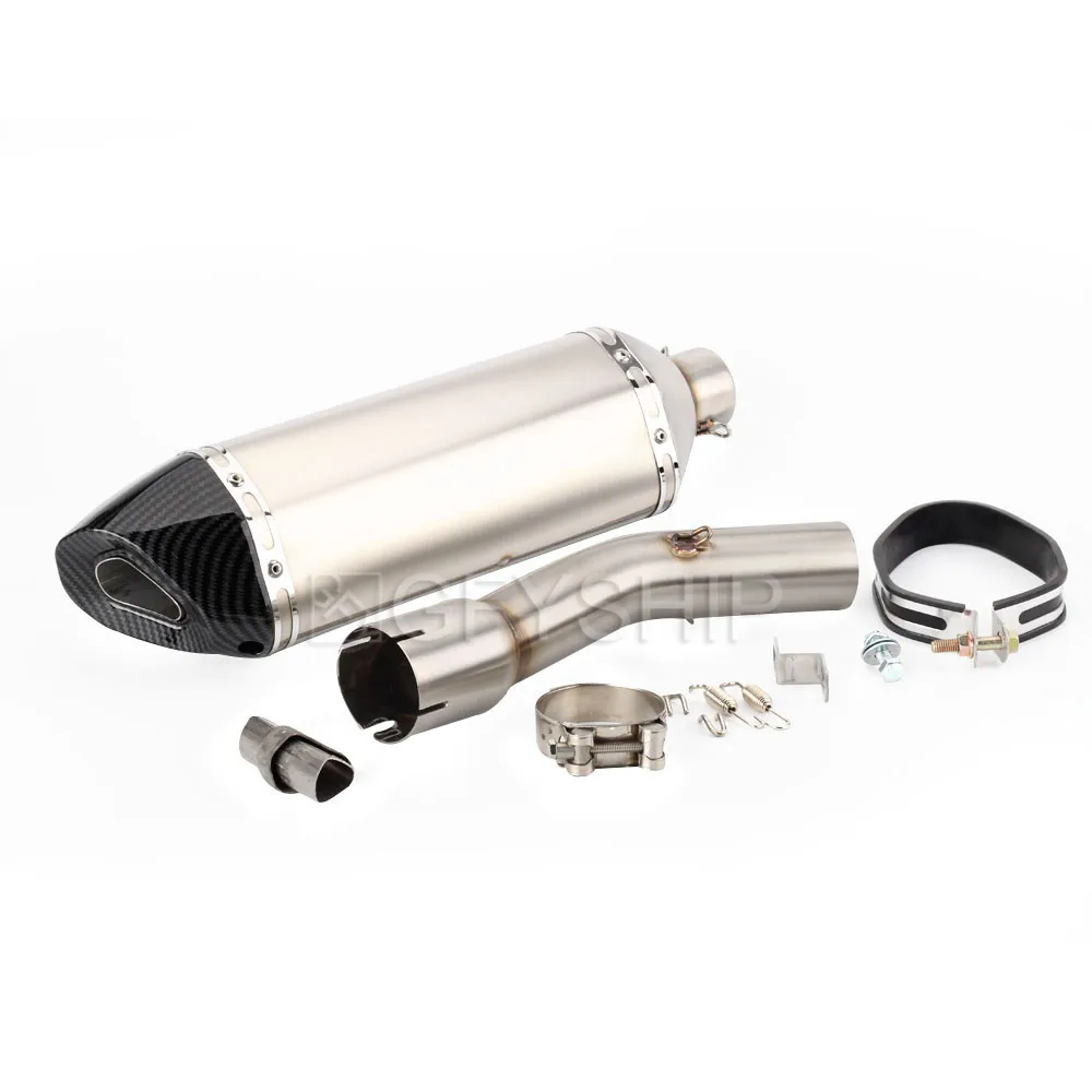Для Yamaha FZ1 2006 до FZ1 06-15 FAZER FZ1 Escape Slip-on мотоцикл Akrapovic глушитель с соединительной трубой полная система - Цвет: Stainless Steel L