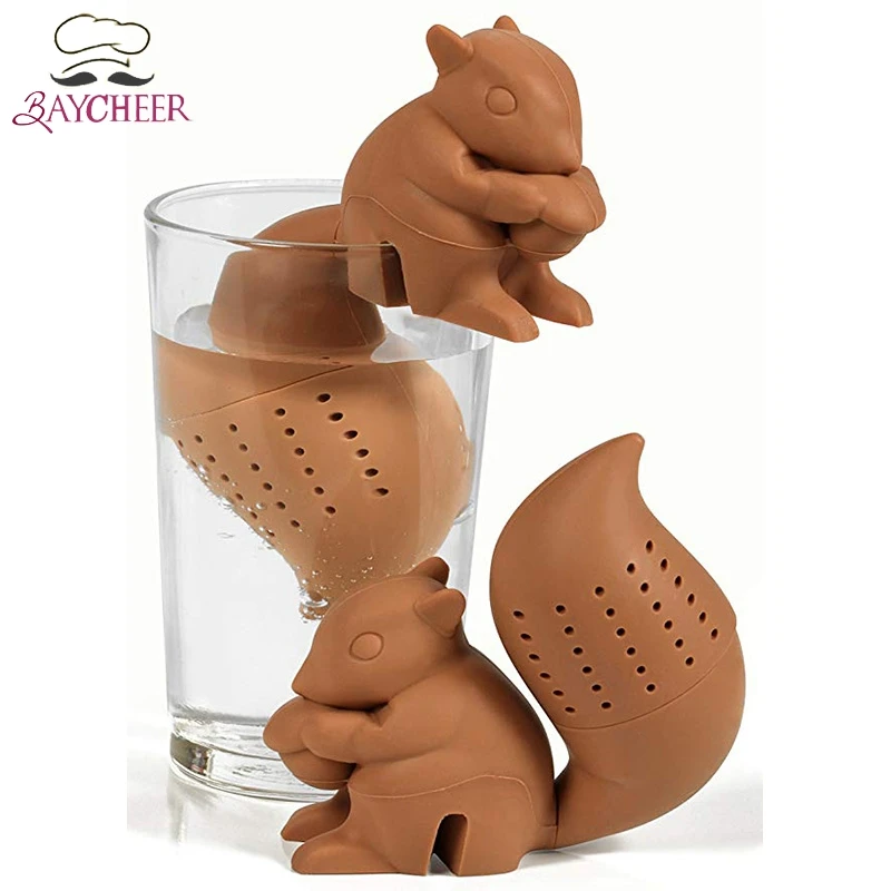 

Silicone Tea Infuser Squirrel Shaped Tea Strainer Coffee Herb Filter Tea Diffuser For Loose Leaf Home Offices Tea Cups