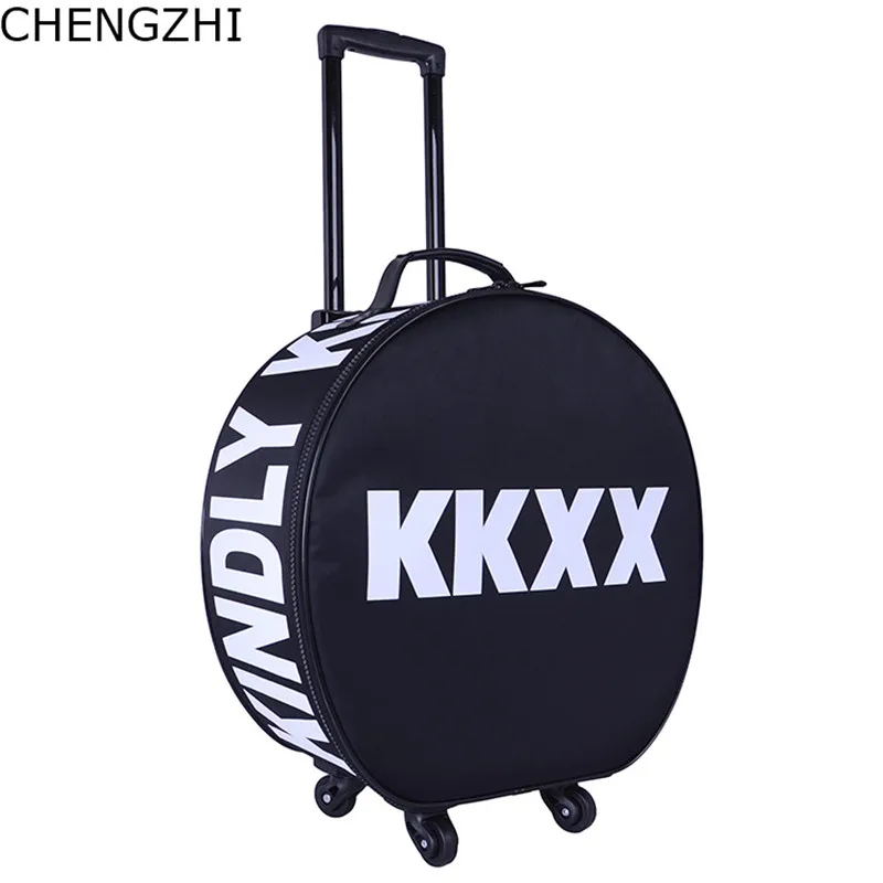 CHENGZHI 20 дюймов модная Индивидуальная сумка на колесиках чемодан на колесиках фирменный туристический чемодан на вращающихся Колесиках На Колесиках