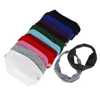 

1PC Cotton Women Headpiece Stretch Hot Sale Turban Hair Accessories Headwear Yoga Run Bandage Hair Bands Headbands Wide Headwrap