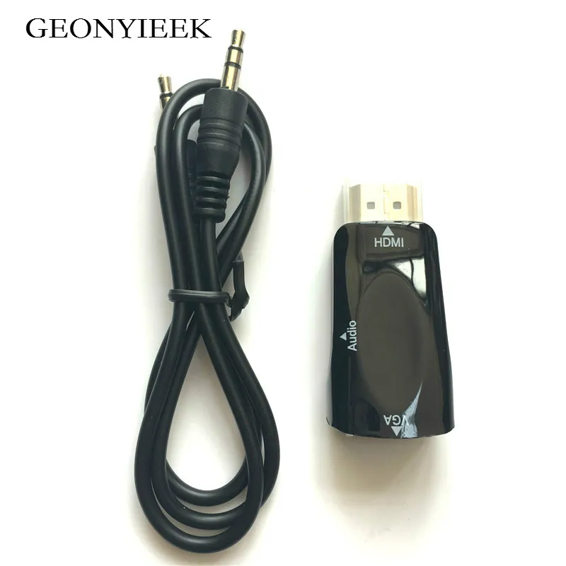 Переходник с разъемом Папа мама для HDMI VGA аудиокабелем ПК ноутбука планшета