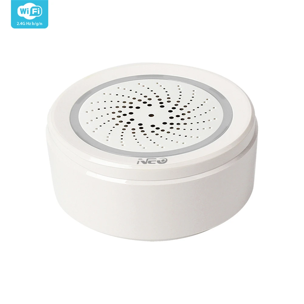 NEO COOLCAM NAS AB02WT Smart Wifi USB сирена датчик сигнализации с датчиком температуры и
