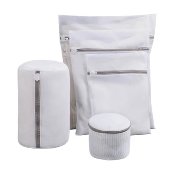 

5pcs Laundry Mesh Bag Underwear Wash Mesh Bra Laundry Bag Thickened Zippered Laundry Panties Washing Pouch Clothes Bra Bags