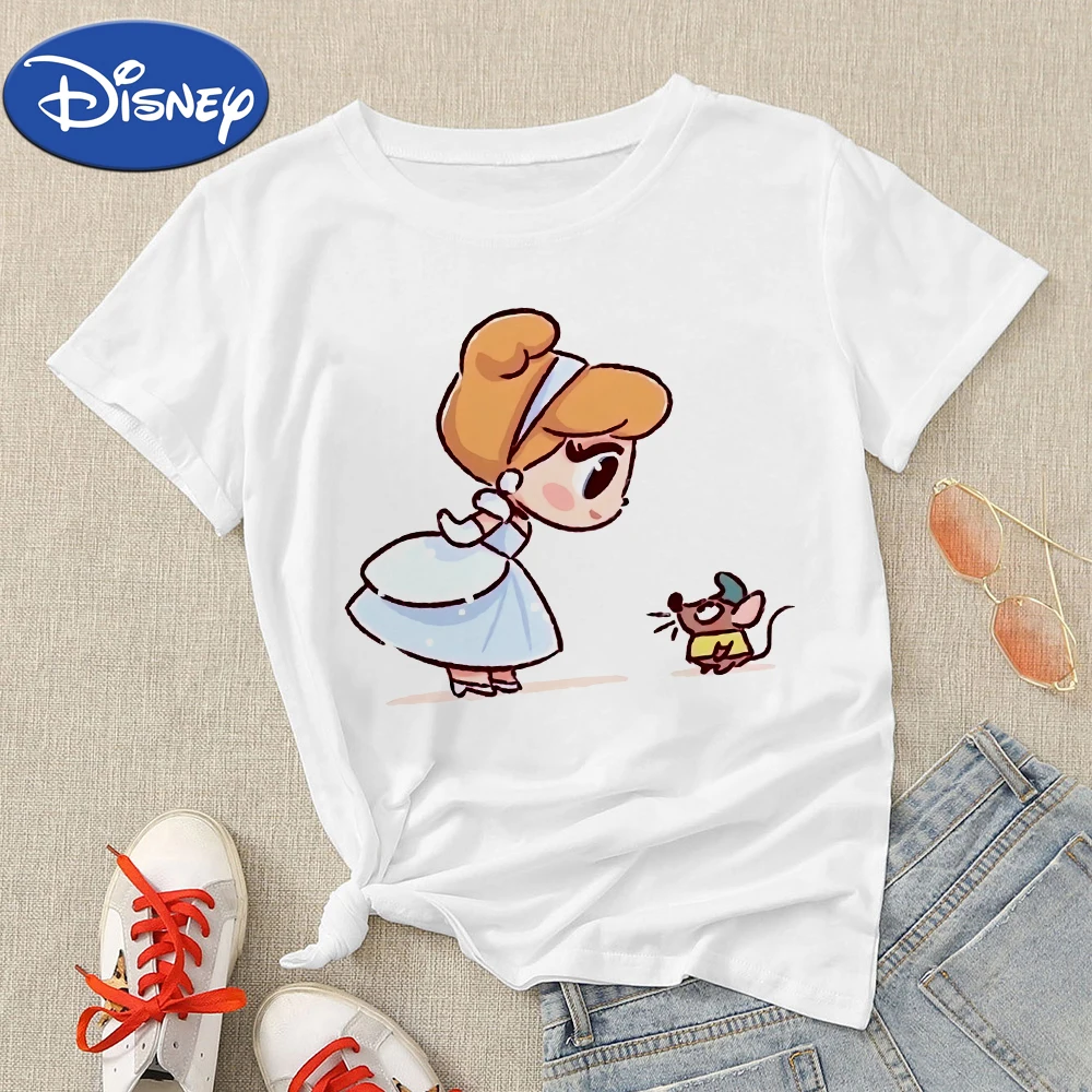 Loungefly camisetas de Cenicienta de Disney para mujer, ropa Kawaii, camiseta de animados de princesas, camiseta de manga de Europa, 2022 _ - AliExpress Mobile