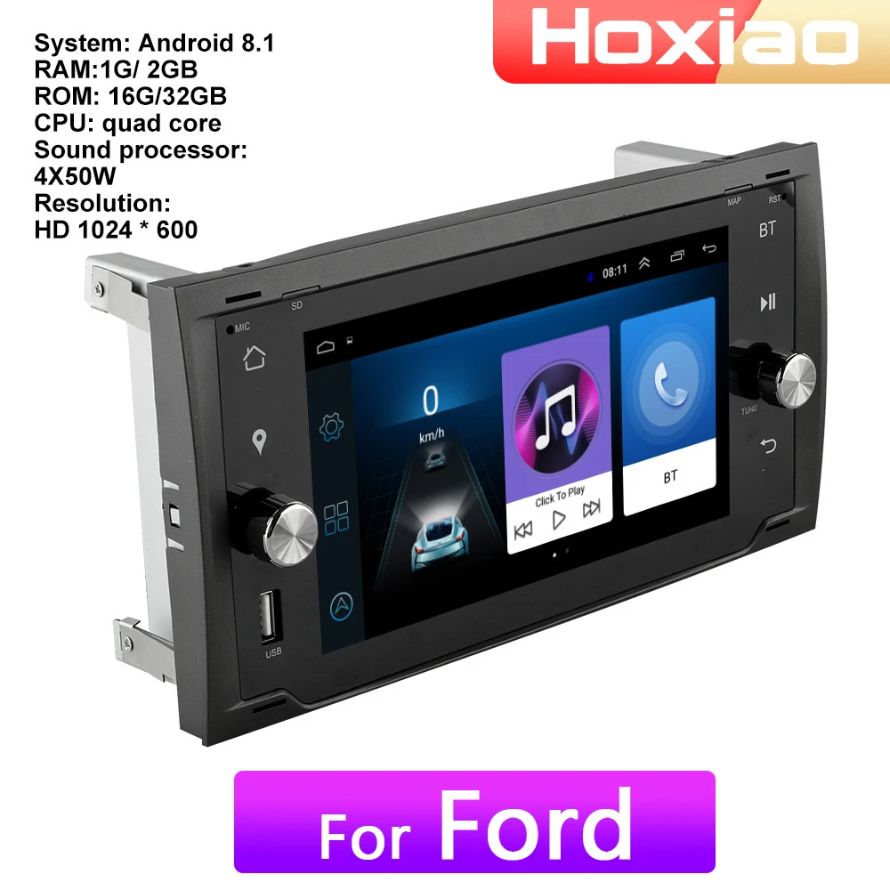 Автомобильный мультимедийный плеер с радио Android 8 1 для Ford Transit из Fiesta от Focus/Focus2 Galaxy