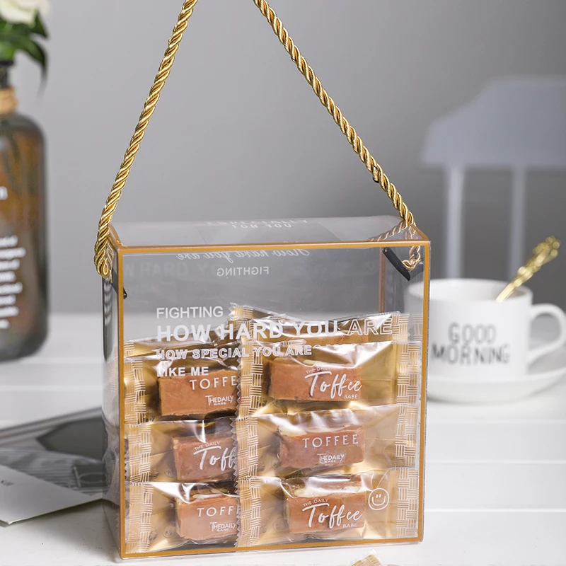 5pcs transparent box 100 шт прозрачная Золотая сумка для упаковки тоффи сахара машина для выпечки Сумки для украшения дня рождения пакеты для упаковки сахара - Цвет: 5pcs transparent box