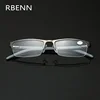 RBENN Metal Frame Reading Glasses Men High Quality Semi Rimless Business Presbyopic Reading Glasses +0.5 0.75 1.25 1.75 2.25 5.0 ► Photo 3/6