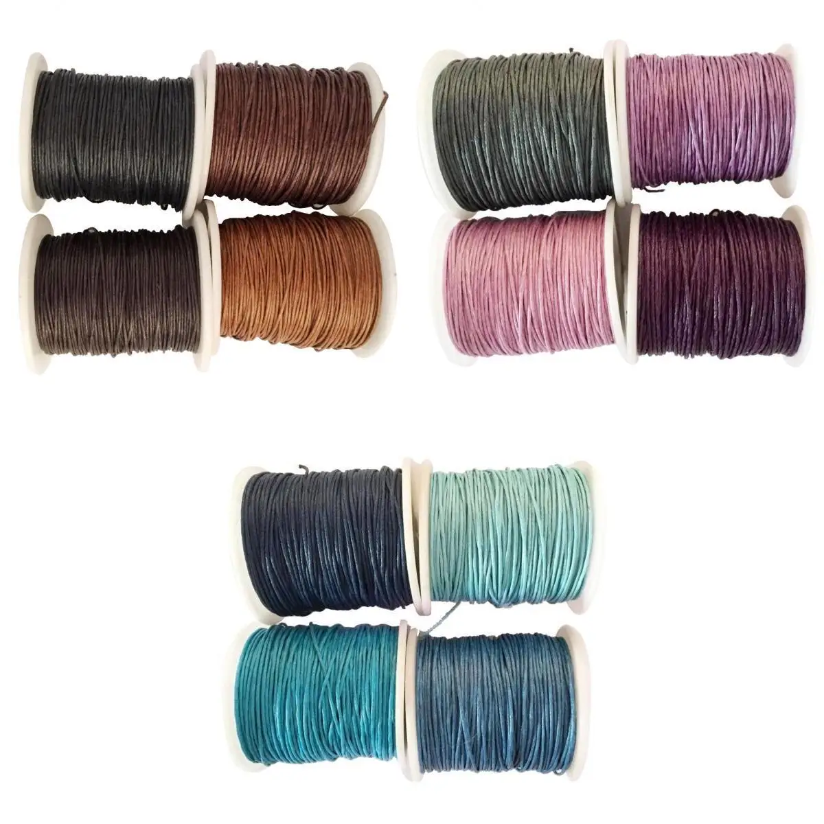 

12 Rolls Waxed Cotton Cords Thread String For DIY Jewelry Beading Crafting