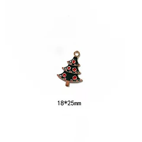 Christmas Mini Dripping Oil Enamel Charms Pendant for Jewelry Making Bracelets Earrings Pendant DIY Accessories