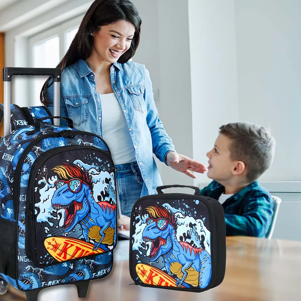 Mochila enrollable de piezas para niños, bolso escolar con