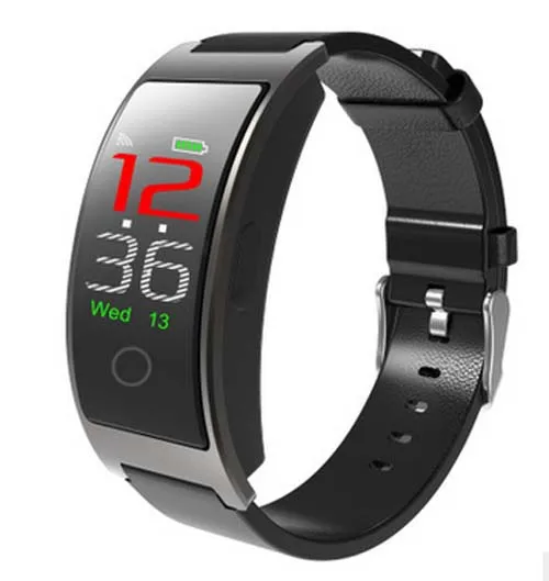 Black CK11C 0,96 дюймов Bluetooth Смарт часы Браслет Шагомер Спорт фитнес трекер - Color: Black