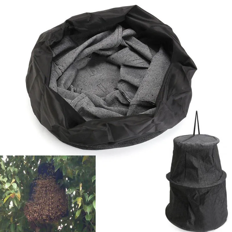 

Black Beekeeper Bee Hive Cage Swarm Trap Swarming Catcher Gather Beekeeping Tool SAL99