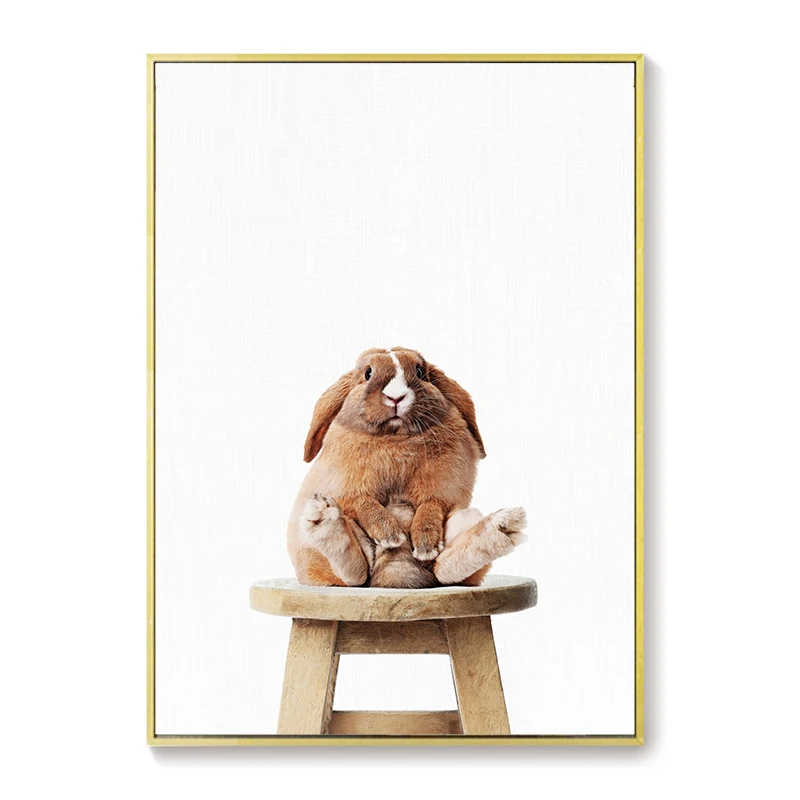 Baby-Animal-Stand-On-Chair-Poster-Rabbit-Dog-Cat-Canvas-Painting-Nursery-Wall-Art-Nordic-Picture (4)
