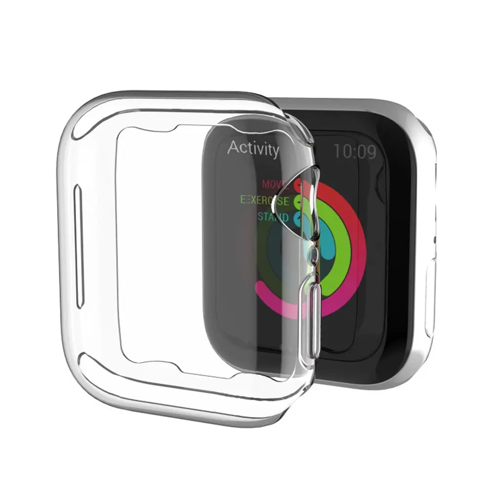 Чехол для часов Apple Watch series 5 4 3 2 1 ремешок чехол 42 мм 38 м 40 44 тонкий ТПУ защита