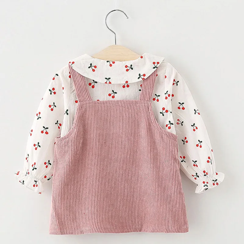 Г. Модная вишня платье для маленьких девочек vestido Infantil/Вечерние платья принцессы с длинными рукавами на свадьбу весенне-осенняя одежда для малышей