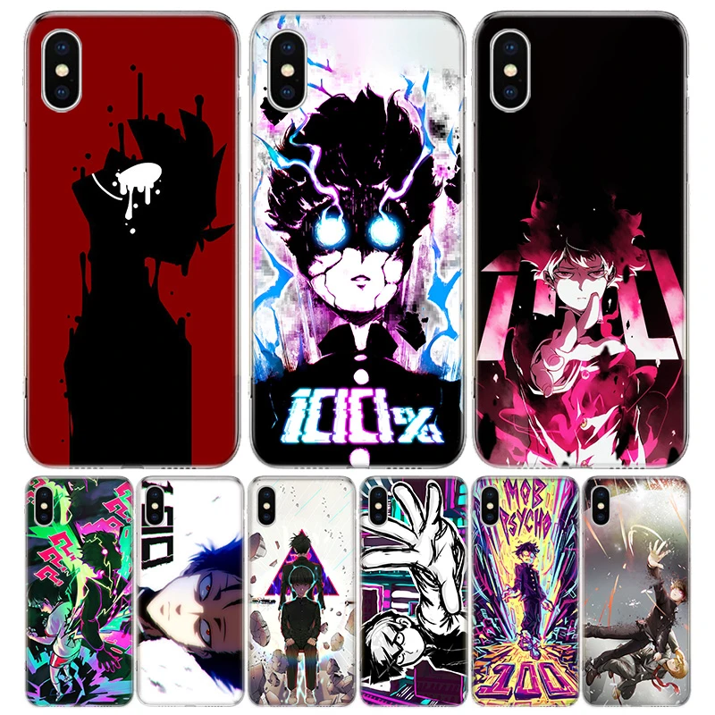 Mob Psycho 100 Anime Cover Phone Case For Iphone 11 Pro Max 13 12 Mini 6 X 8 6s 7 Plus Xs Xr 5s Se Art Coque Cell Moblie Aliexpress Cellphones Telecommunications