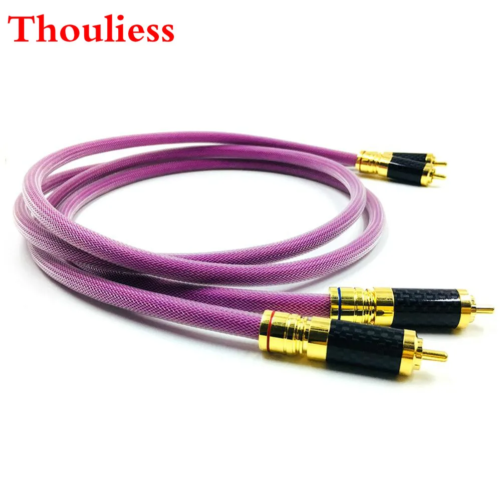 

Thouliess Pair HIFI 2RCA Male to 2RCA Male Cable RCA Reference Interconnect Audio Cable with Gold plated RCA PLUG