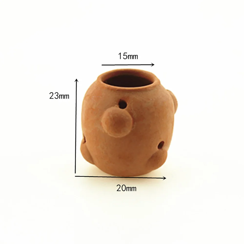 1/12 Dollhouse Miniature Accessories Mini Ceramic Flowerpot Simulation Furniture Terracotta Vase for Doll House Decoration