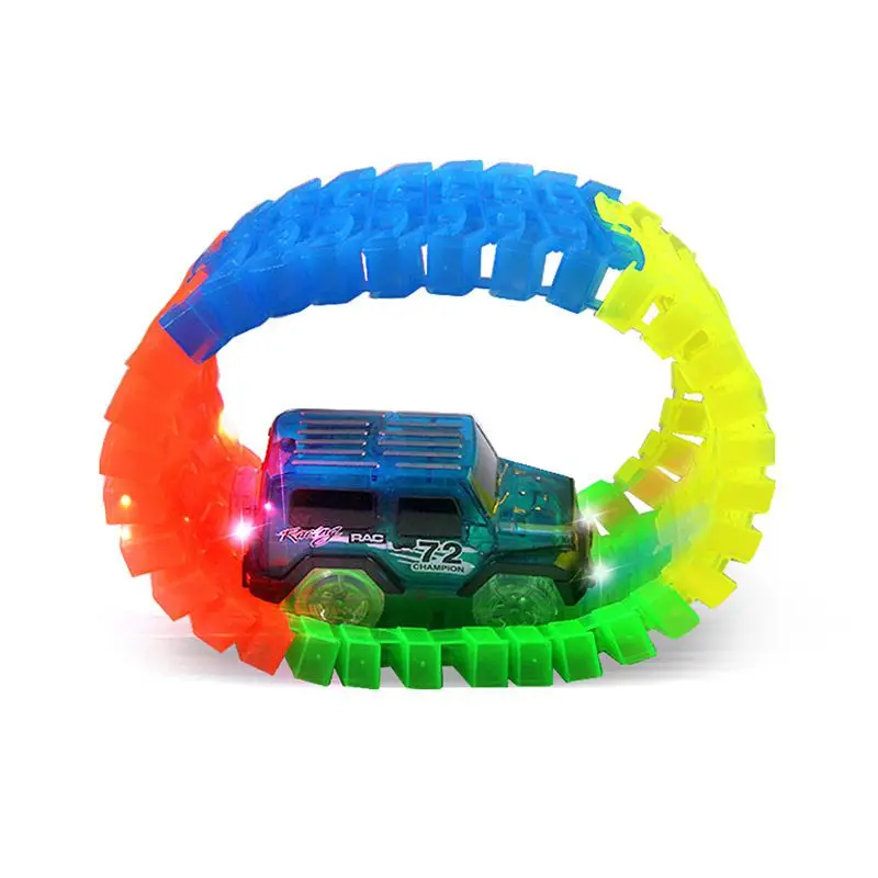 COOLPLAY DIY треки сборная игрушка светящийся гоночный трек игрушечный автомобиль с светильник Модель автомобиля детская игрушка DIY забавная головоломка игрушки подарок для ребенка B