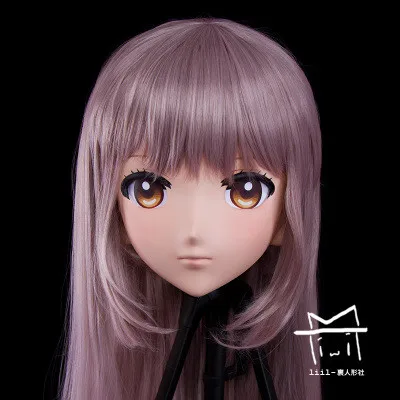 LiLi Mask-43) милая девушка Смола Маска на голову кигуруми косплей японская ролевая игра Аниме силиконовая кигуруми маска Трансвестит кукла - Цвет: T