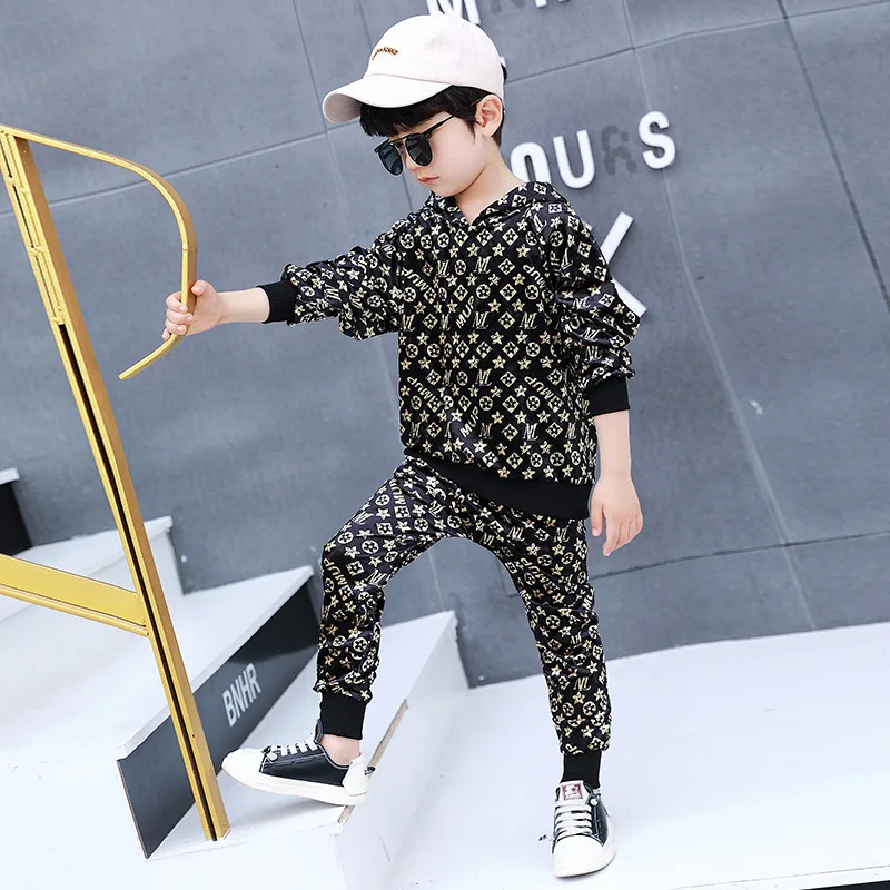 

BOY'S Spring Clothing 2020 New Style Set Casual Big Boy Versatile Trend Printed LM Two-Piece Set 1855-d73
