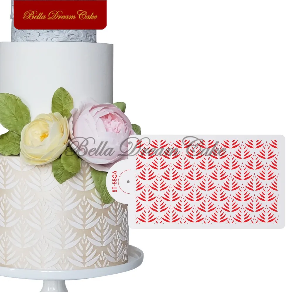 

Leaves Cake Stencil Plastic Cake Border Stencils DIY Drawing Lace Template Cake Mold Cake Decorating Tool Bakeware