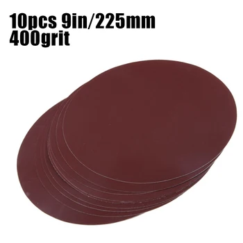 

10pcs Set 9inch 225mm Sanding Discs 400 Grit Sander Pads Abrasive Polishing Pad Kit Aluminium Oxide