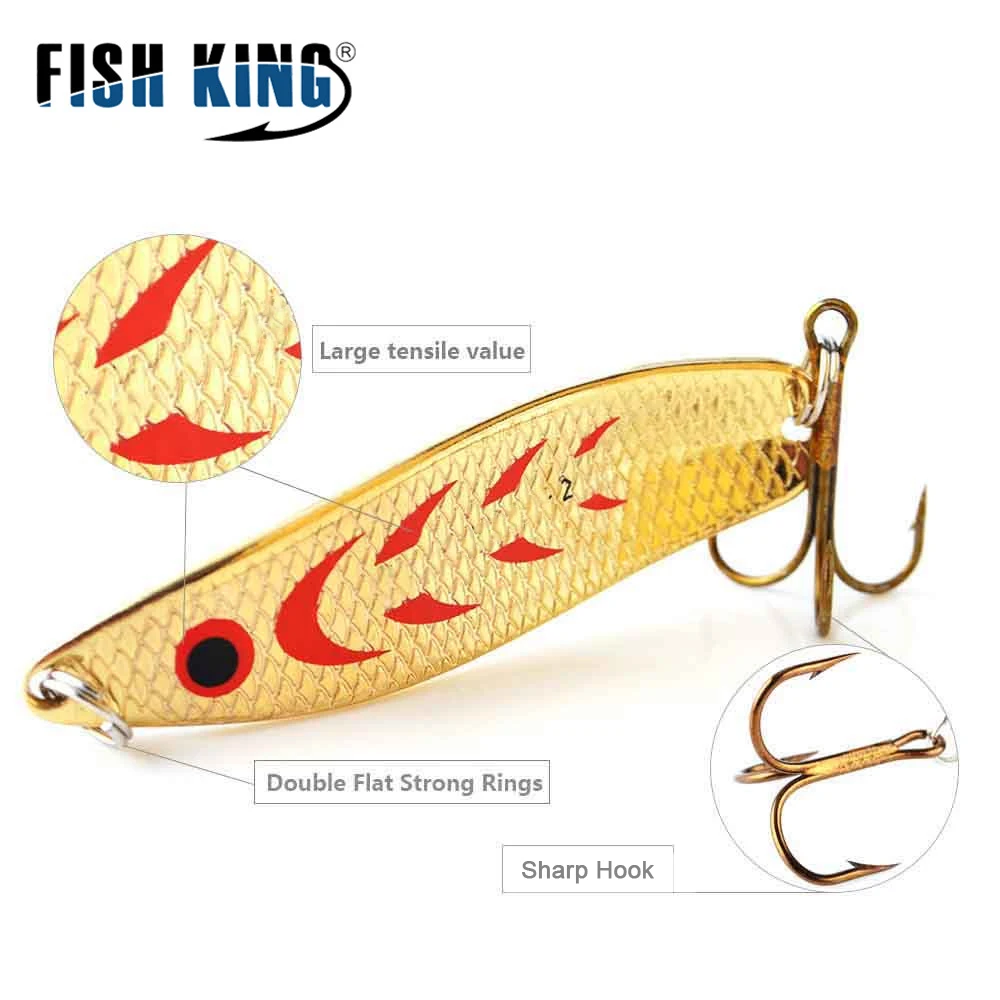 FISH KING 8 шт./упаковка искусственная рыболовная приманка ложка цветов вес: 20 г/30 г