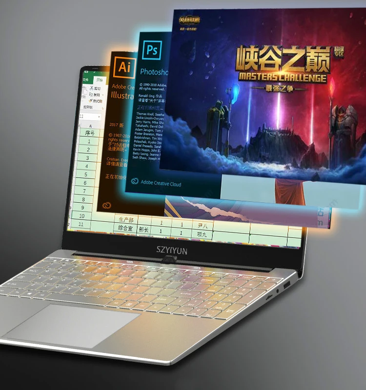 15.6 Inch i3-5005U 16GB RAM Game Laptop 128G 256G 512G 1T SSD 1920*1080P HD Screen Notebook Business PC Computer Student Netbook