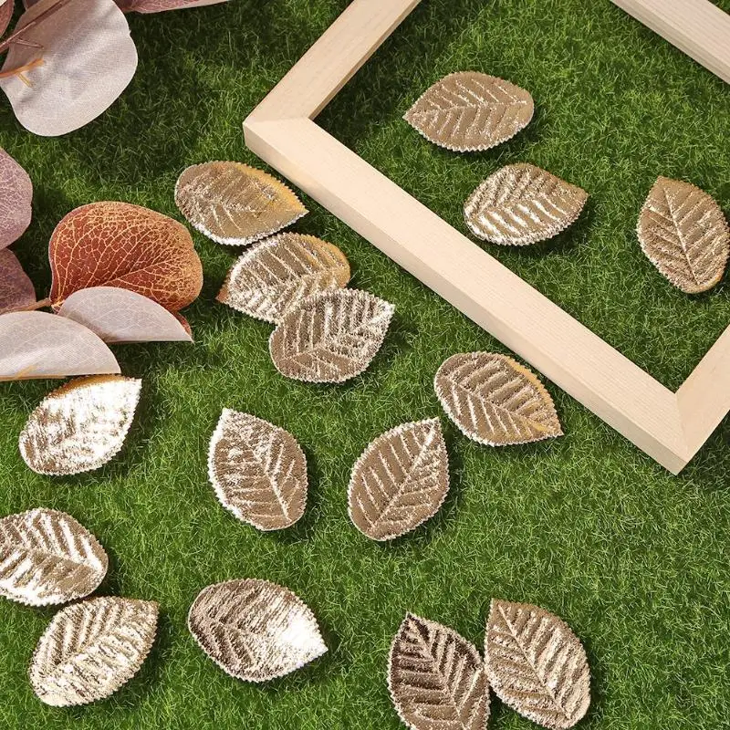100 шт искусственные зеленые листья ткани DIY поддельные Растения Сад Свадебный домашний декор