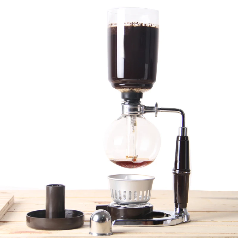 

Hand Siphon Coffee Maker Pot Vacuum Coffee Brewer Siphon Durable Heat-Resistant Glass Coffee Machine Filter for Home Kitchen Use