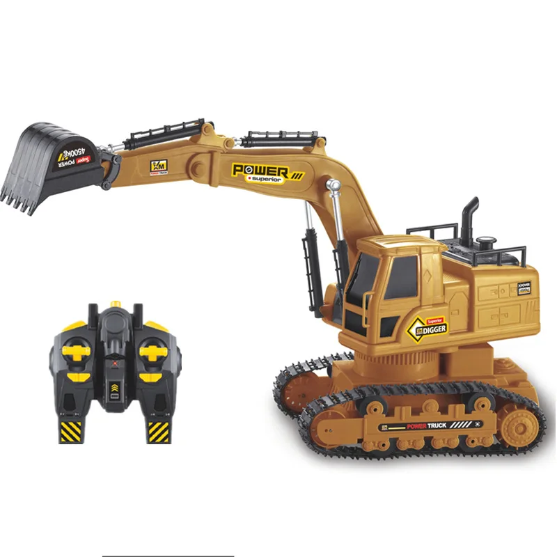 

Cross-border popular 2.4 G Wireless Remote Control Excavator 10 Channels 1:20 Charging Excavator Toy electric car car toy