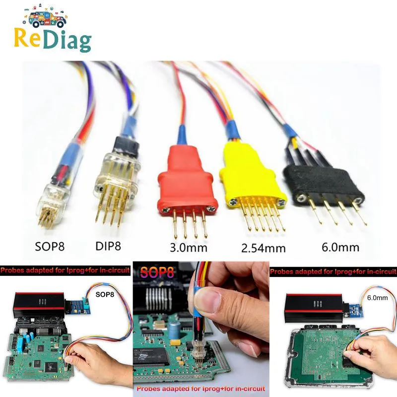 Professzionális Forrasztócsapok Nélkül Szonda Adapterek A Circuit Ecu Kábelek Ecu-Hoz Az Xprog/Iprog Ipriog+ Programozóhoz