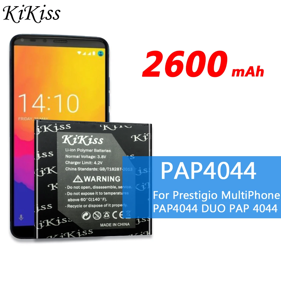 2600 мАч аккумулятор большой емкости для Prestigio MultiPhone PAP4044 DUO PAP 4044 мобильный телефон литий-ионный полимерный аккумулятор